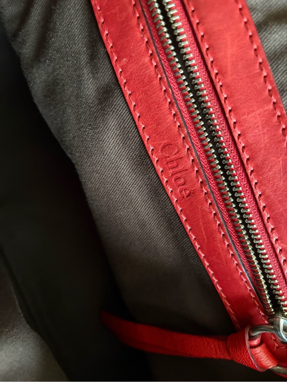 Vintage Designer Chloé Kerala Red Leather Satchel Bag – Excellent Condition - Picture 4 of 7